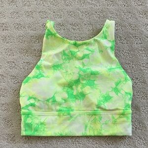 Lululemon Athletica Green Tie-Dye Crop Top